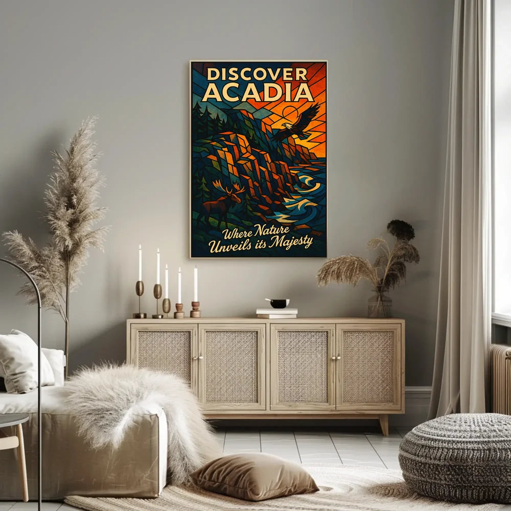 Acadia National Park Scenic Vintage Travel Poster PosterGoat