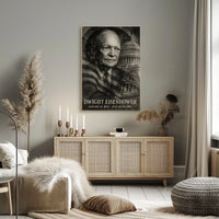 Dwight D. Eisenhower 34th President of the United States Double Exposure Poster