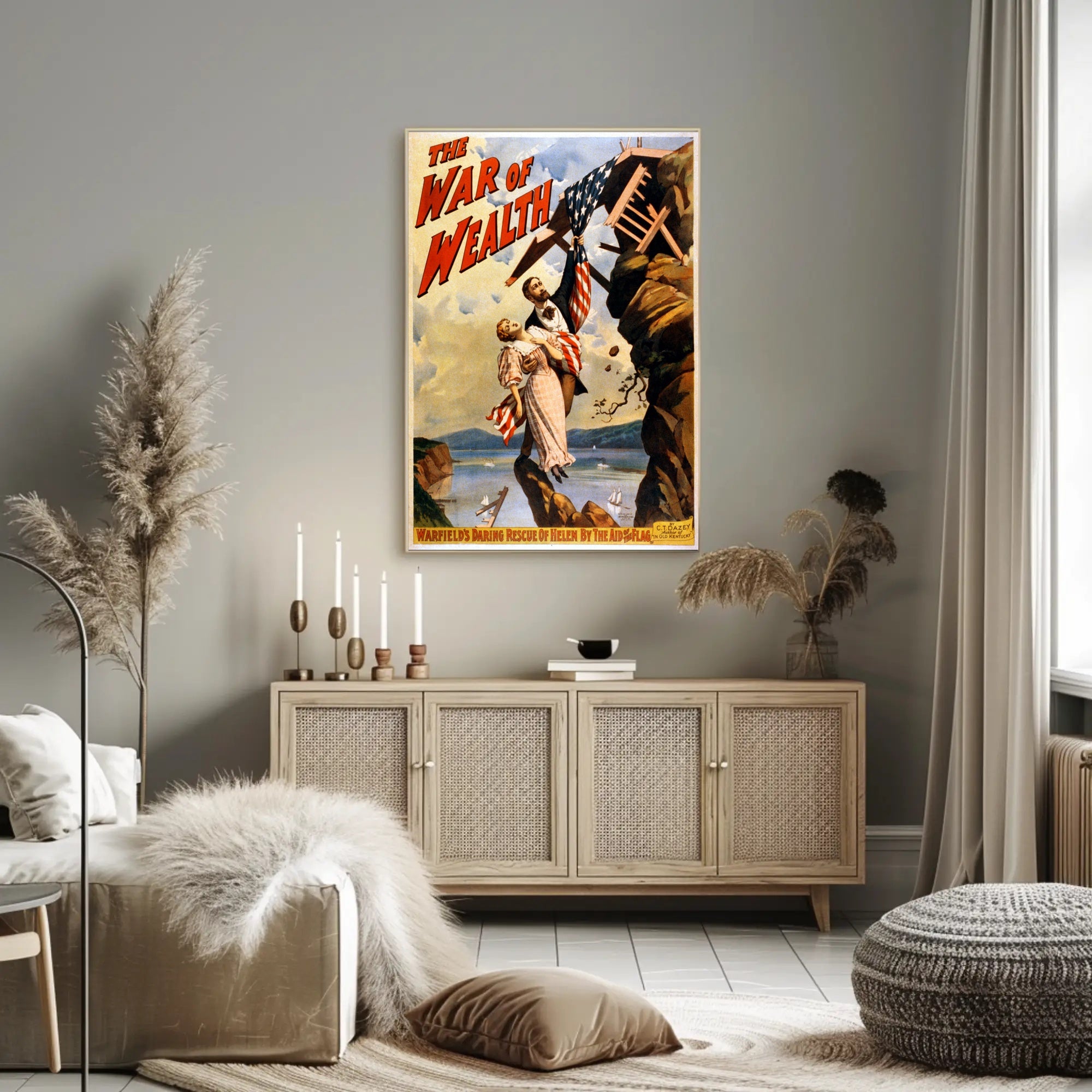 The War of Wealth Dramatic Rescue - Historical Poster