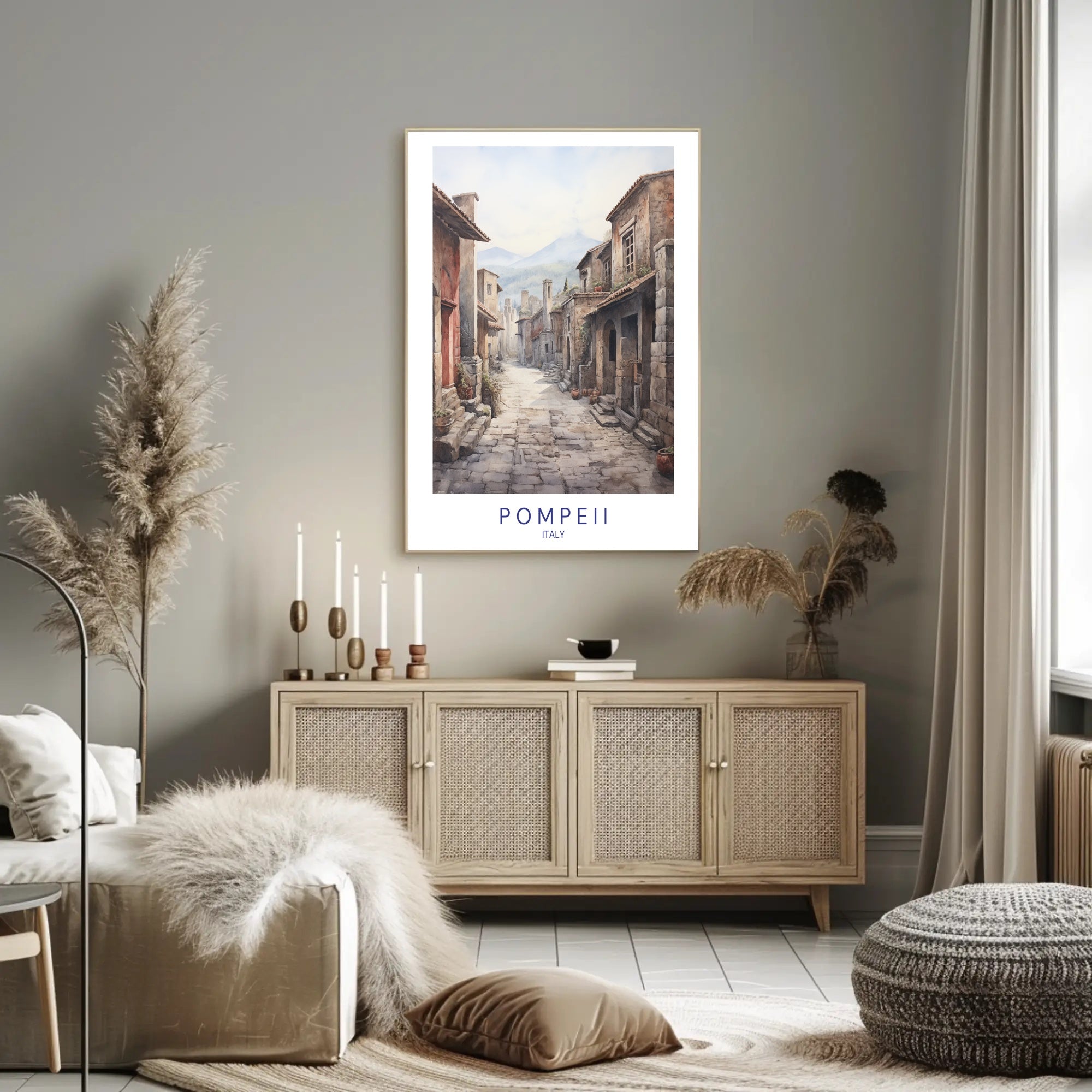 Pompeii Streetscape Poster PosterGoat