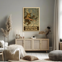 Reindeer Biathlon Poster