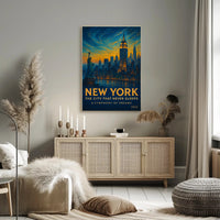 New York Vintage Travel Poster A Symphony Of Dreams