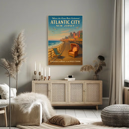 Atlantic City Where the Ocean Meets Excitement Poster