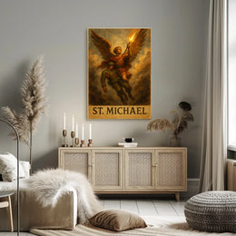 Saint Michael Archangel Spiritual Art Poster