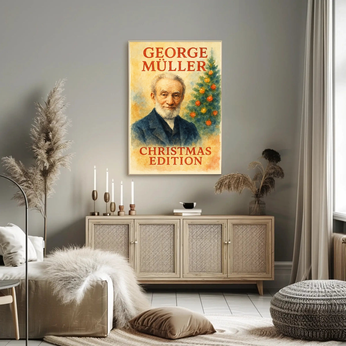 George Müller Holiday Historic Inspired Christmas Festival Poster