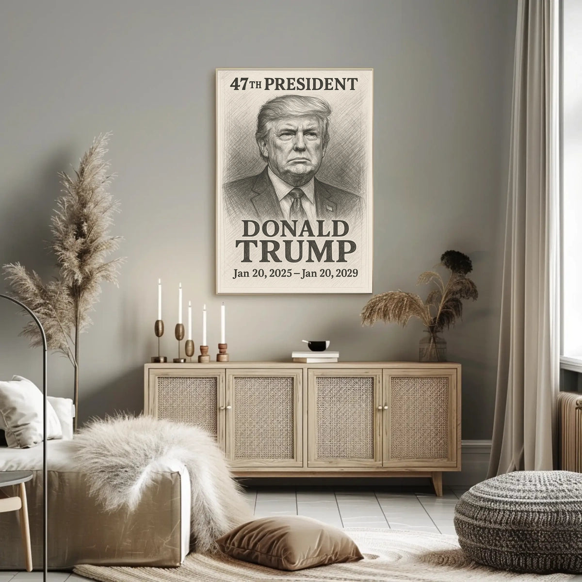 Trump Portrait Photography Realism Patriotic Poster