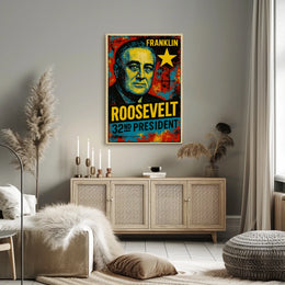 Franklin D. Roosevelt 32nd President of the United States Graffiti Pop Art Poster