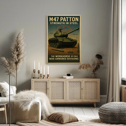 M47 Patton Strength in Steel Poster