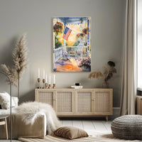 old fashioned front porch Poster