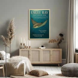 Grace in Motion Eagle Ray Poster