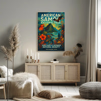 Vibrant Wildlife American Samoa National Park Poster
