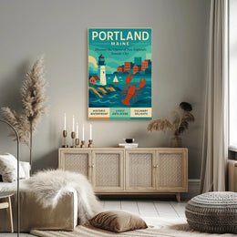 Portland Maine Vintage Travel Poster PosterGoat