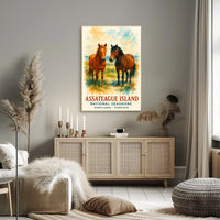 Assateague Island Wild Horses National Park Poster
