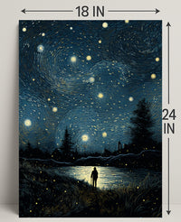 Starry Night Reflections Poster PosterGoat