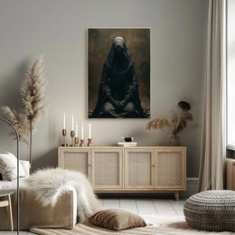 Mysterious Cloaked Figure Spiritual Art Poster Print PosterGoat