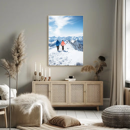 Journey Through The Snowy Peaks Poster