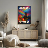 Cheyenne Wyoming Scenic Minimalist Decor Lovers Poster