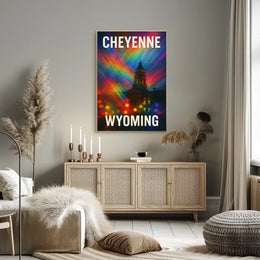 Cheyenne Wyoming Scenic Minimalist Decor Lovers Poster