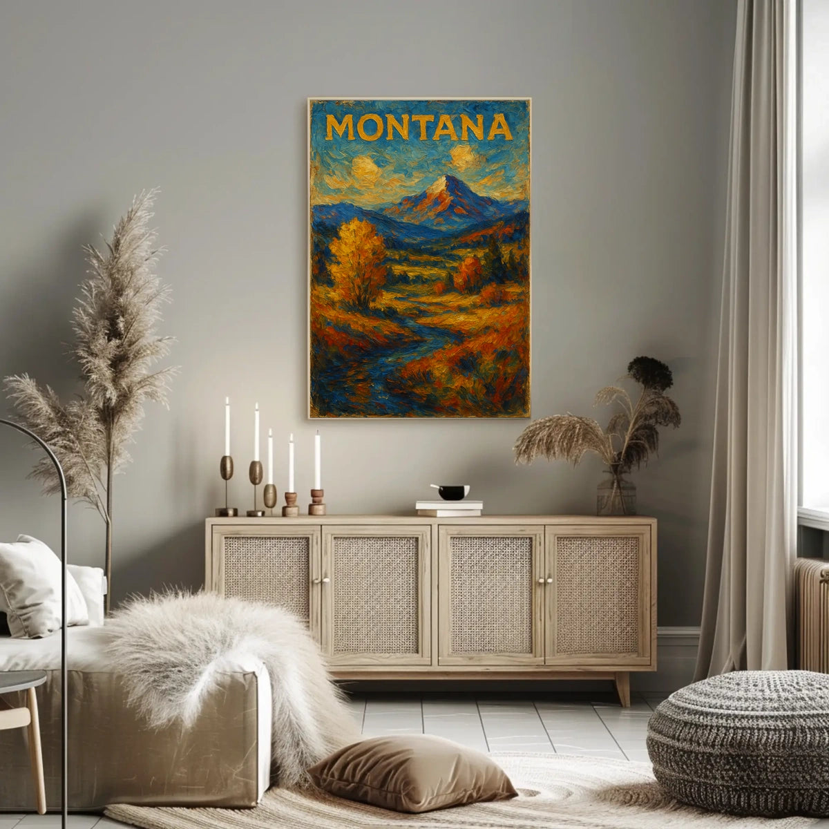 Montana Landscape Art Poster