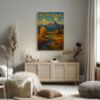 Montana Landscape Art Poster