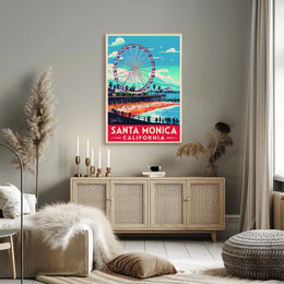 Santa Monica Beach Vibes Poster