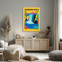 Niagara Falls New York Modern Abstract Poster