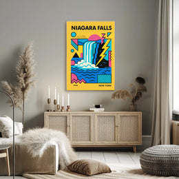 Niagara Falls New York Modern Abstract Poster