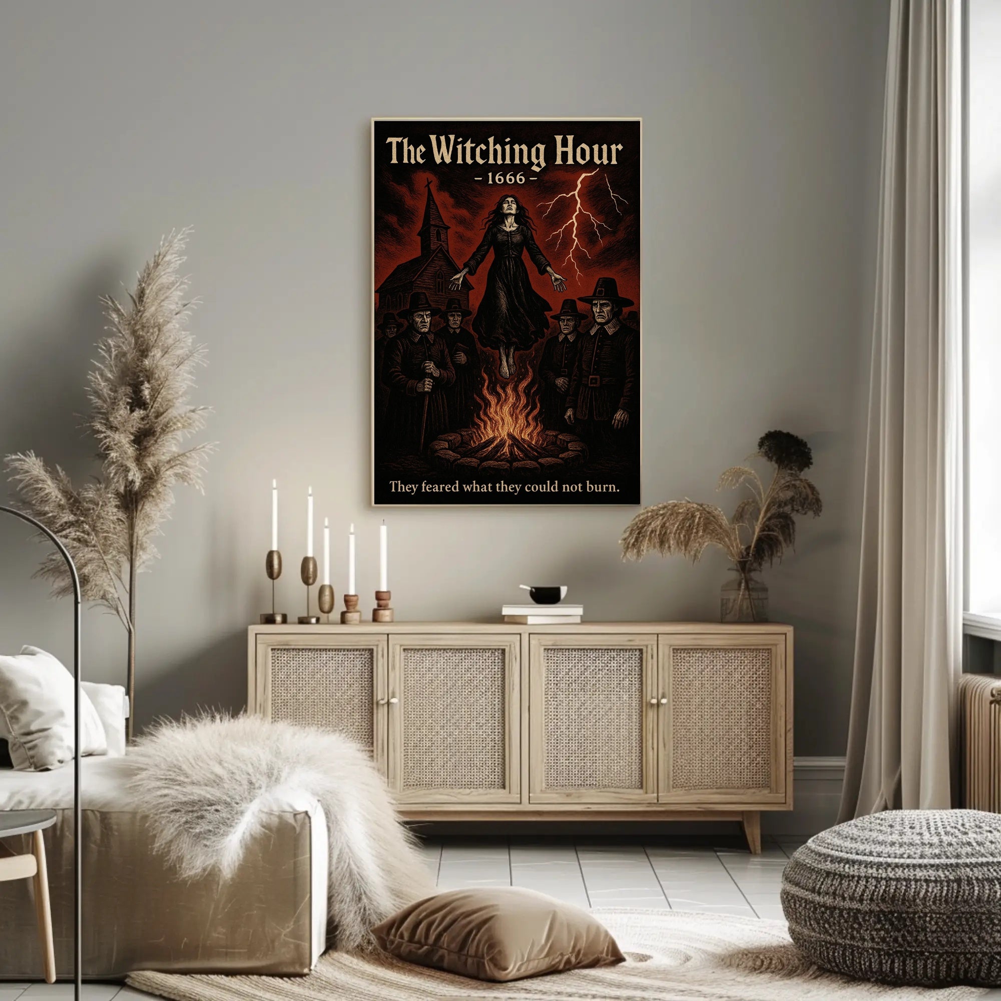 Witch Trial Levitation: Haunting Historical or Presidential Poster