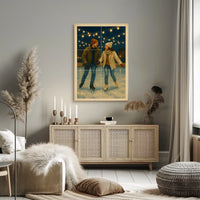 Winter Skating Delight Poster
