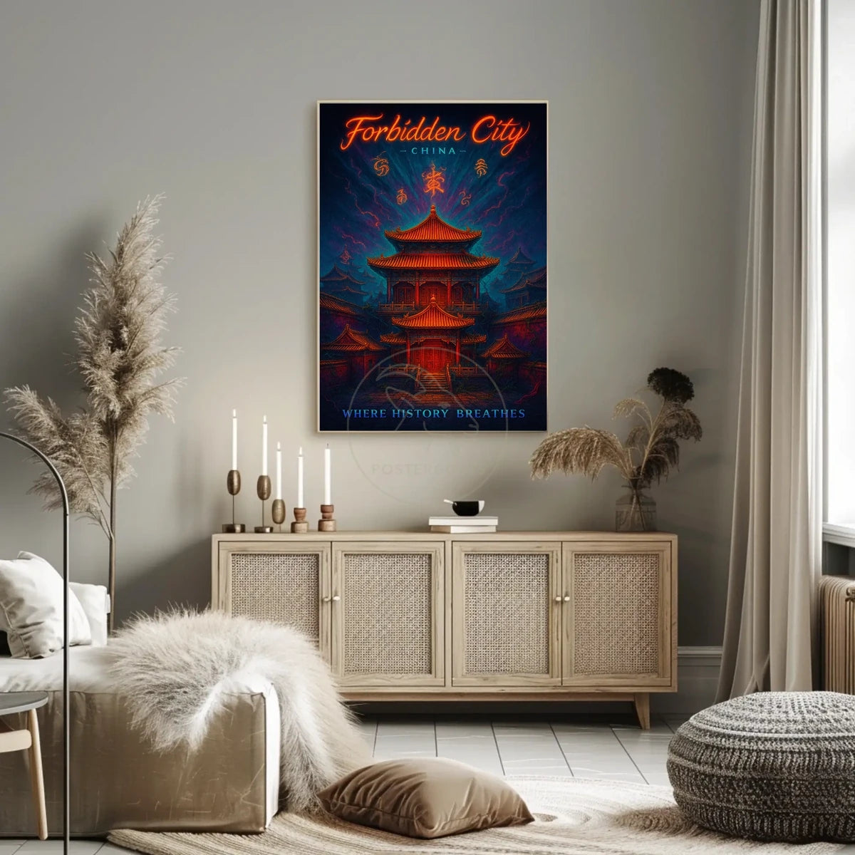 Forbidden City Ethereal Architecture Cultural or Heritage Poster