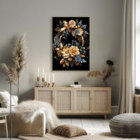 Luxurious Floral Wreath Artwork Print - Abstract or Artistic Poster