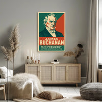James Buchanan 15th President Patriotic Oil Painting Poster