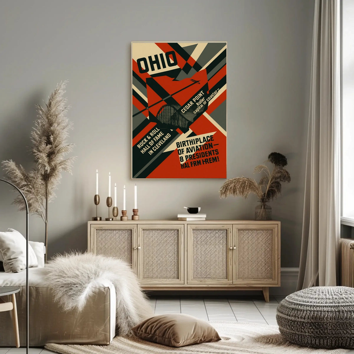 Ohio Birthplace of Aviation and Presidents Poster