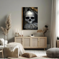 Eerie Skull with Ornate Collar: Abstract or Artistic Poster PosterGoat