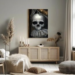 Eerie Skull with Ornate Collar: Abstract or Artistic Poster PosterGoat