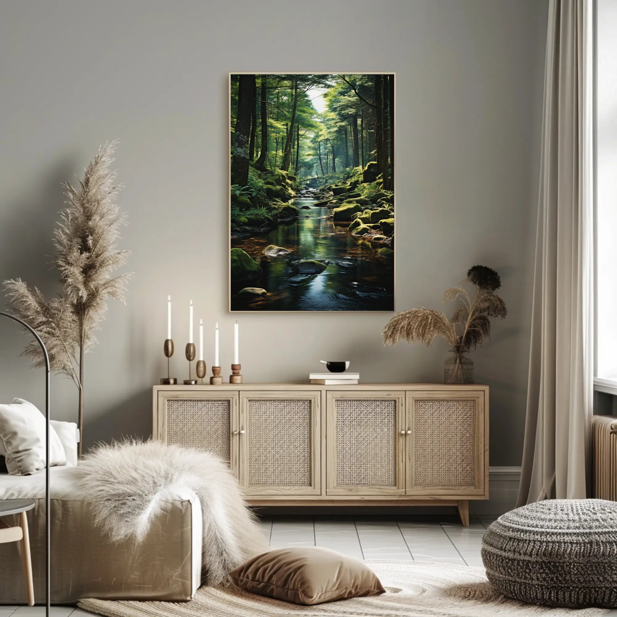 Serene Forest Scene, Nature's Tranquility National Park Poster