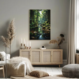 Serene Forest Scene, Nature's Tranquility National Park Poster