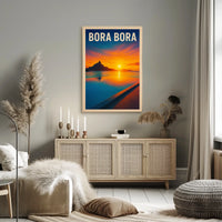 Bora Bora Sunset Poster