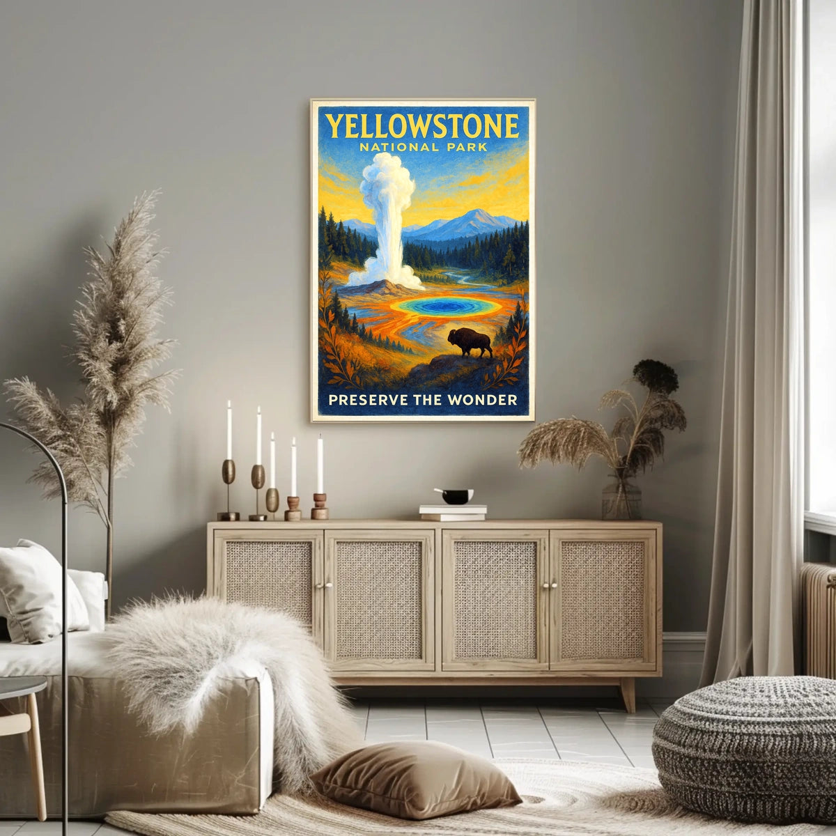 Yellowstone National Park Preserve the Wonder Poster