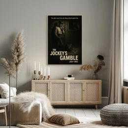 The Jockey's Gamble Noir Vintage Sports Poster