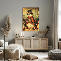 Festive Snowman Celebration Poster