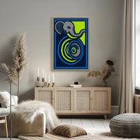 Vibrant Elephant Abstraction Abstract Poster