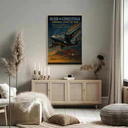 Budd RB Conestoga WWII Aviation Poster