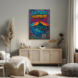 Vaitape Harbor Street Art Tropical Creativity Culture Poster