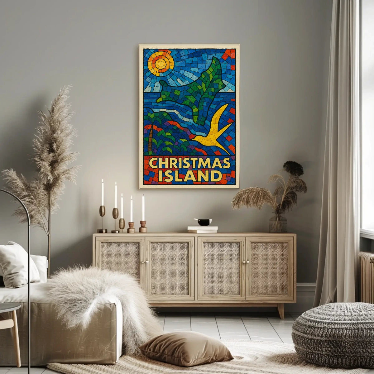 Christmas Island Mosaic Poster