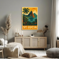 St. Lucia Travel Poster