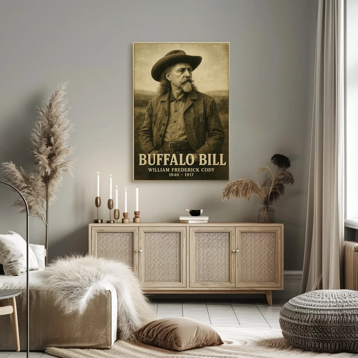 Buffalo Bill Iconic Cowboy Era Historical Poster