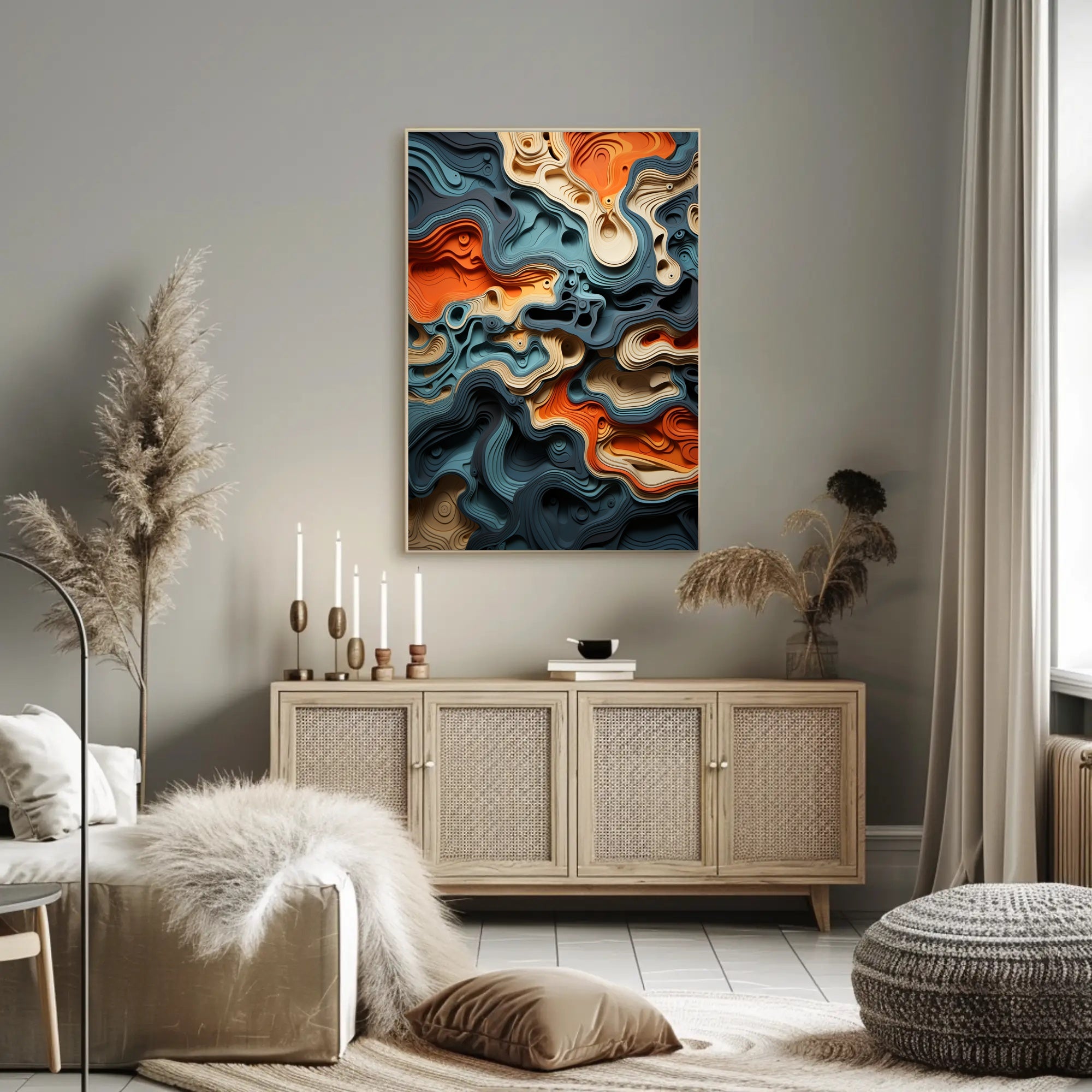 Abstract Topography Abstract Poster PosterGoat