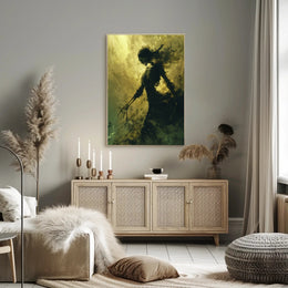 Ethereal Gothic Transformation: Surreal Skeleton Art Poster PosterGoat