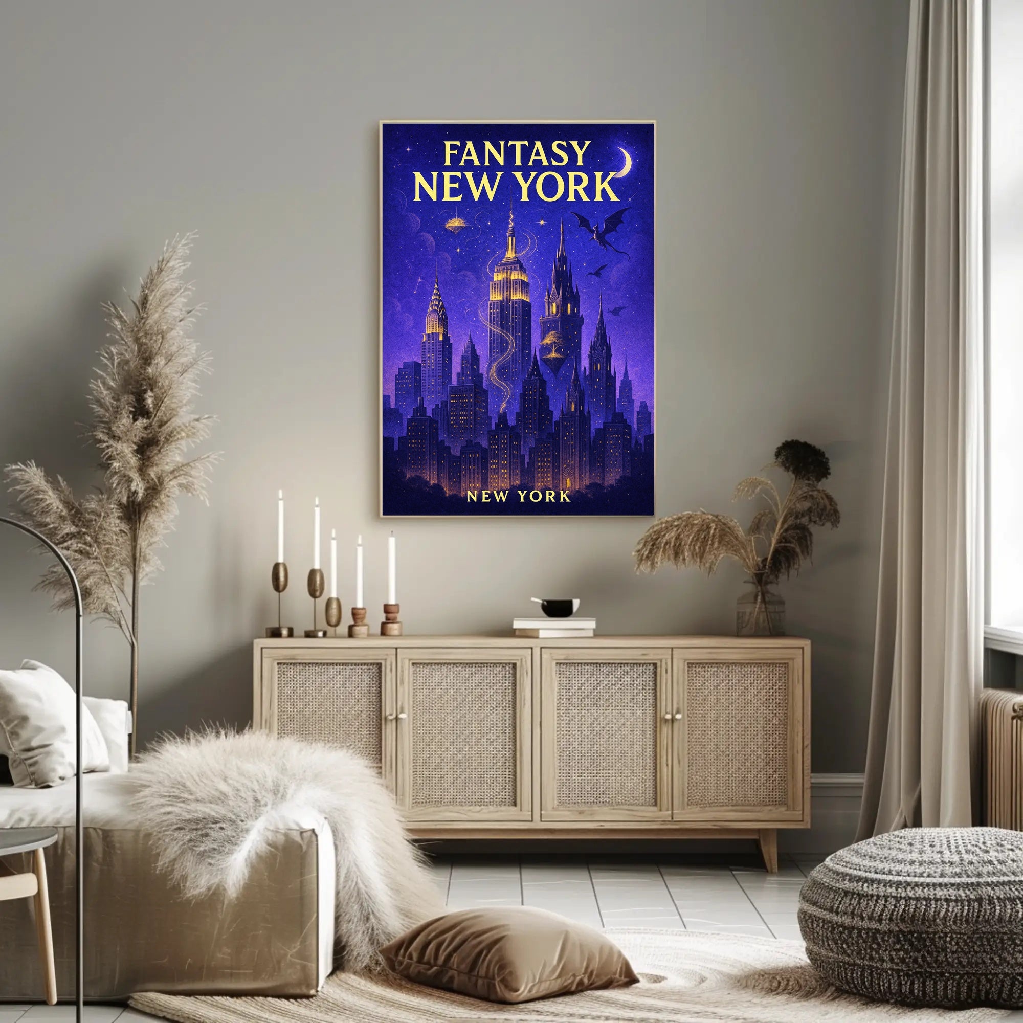 Fantasy New York Poster PosterGoat